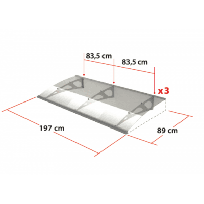 Entretak Jutholmen rostfritt 197 cm