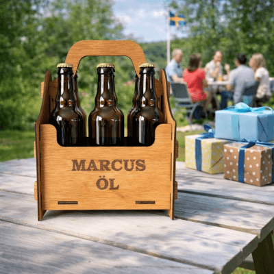 Öllåda 6-pack valfri text