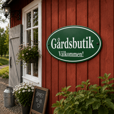 Gårdsskylt Oval 