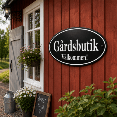 Gårdsskylt Oval 