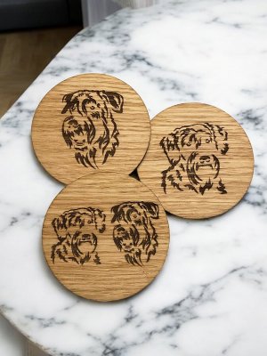 Vinglas med gravyr - Schnauzer 2