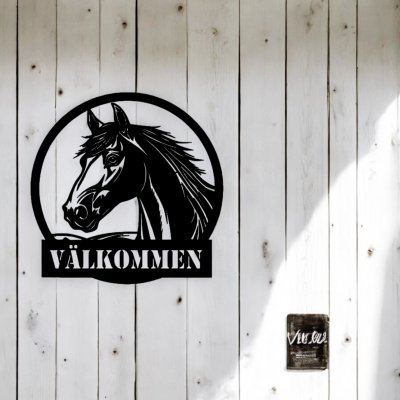 Häst i plåt - valfri text