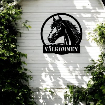 Häst i plåt - valfri text