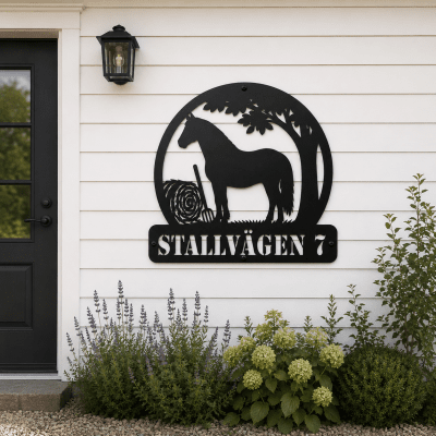Häst i plåt – Personlig skylt