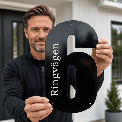 Husnummer med adress – En siffra
