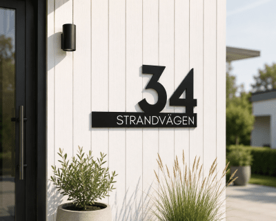 Husnummer med adress – Modern