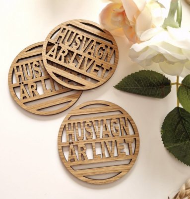 Öllåda 6-pack valfri text + graverat glas + glasunderlägg