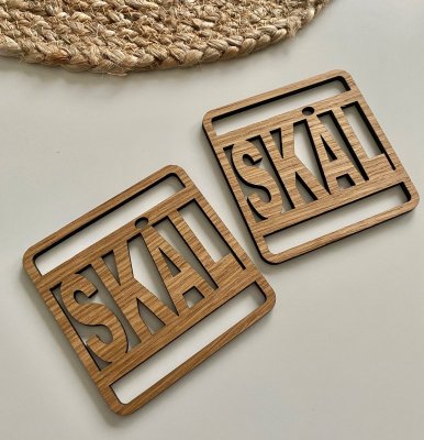 Öllåda 6-pack valfri text + graverat glas + glasunderlägg