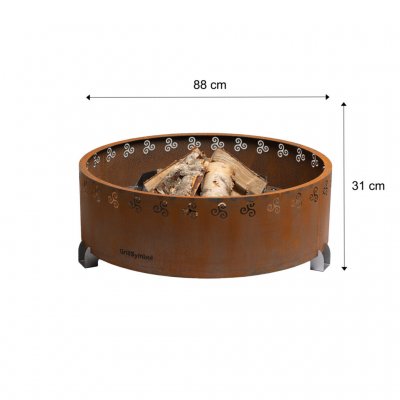 Eldstad utomhus Legend ø 88 cm