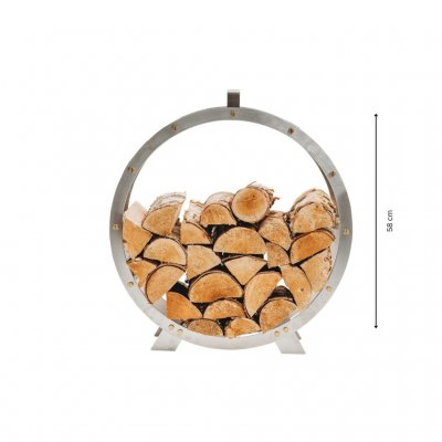 Vedkorg Hugo rostfri ø 58 cm