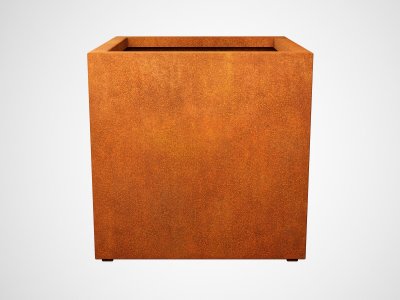 Kruka corten fyrkant 90x90 cm Höjd= 90 cm - Invikta kanter
