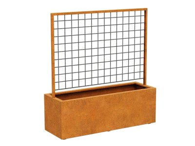 Kruka corten med spaljé - 150x50 Höjd = 160 cm