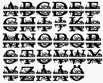 Monogram i metall - Klassisk