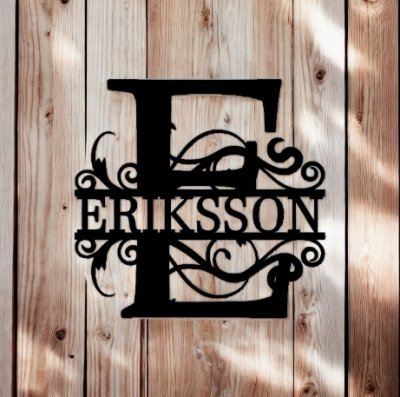 Monogram i metall - Klassisk