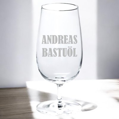 Ölglas med gravyr - Bastuöl