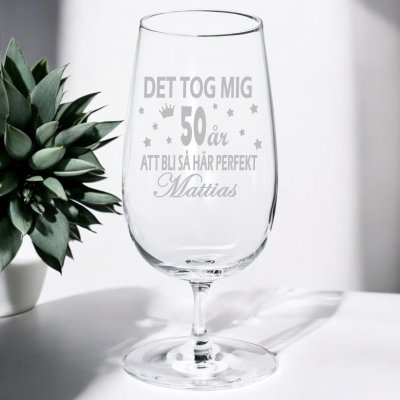 Ölglas med gravyr - Det tog mig år att bli så här perfekt