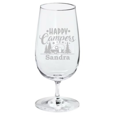 Ölglas med gravyr - Happy campers med namn