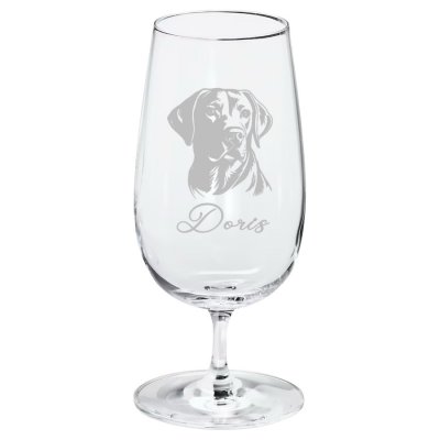 Ölglas med gravyr - Labrador Retriever