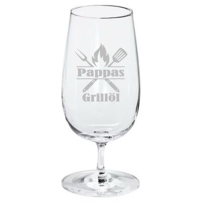 Ölglas med gravyr - Pappas Grillöl