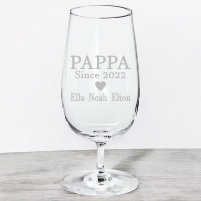 Ölglas med gravyr - PAPPA since