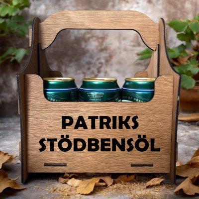 Öllåda 6-pack med valfri folierad text