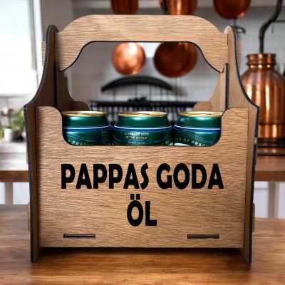 Öllåda 6-pack med valfri folierad text