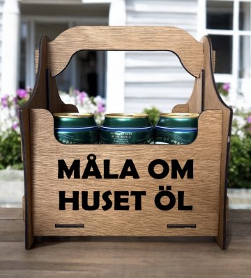 Öllåda 6-pack med valfri folierad text