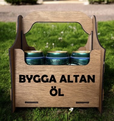 Öllåda 6-pack med valfri folierad text