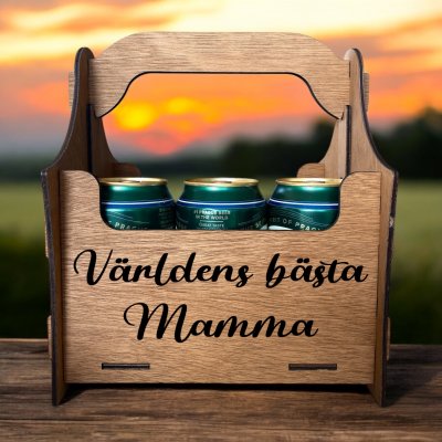 Öllåda 6-pack med valfri folierad text