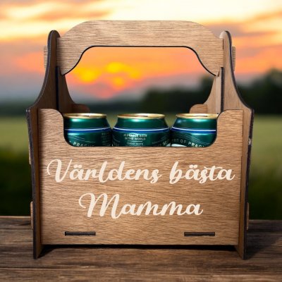 Öllåda 6-pack med valfri folierad text
