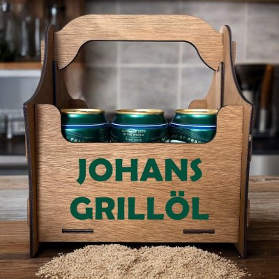 Öllåda 6-pack med valfri folierad text