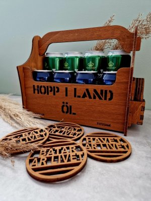 Öllåda 8-pack Hopp i land öl