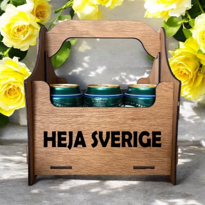 Öllåda 6-pack med valfri folierad text