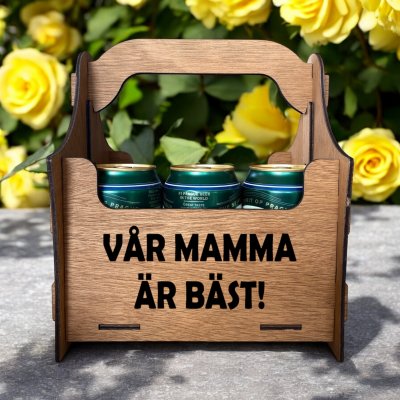 Öllåda 6-pack med valfri folierad text