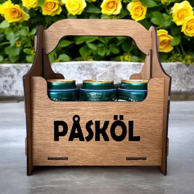 Öllåda 6-pack med valfri folierad text