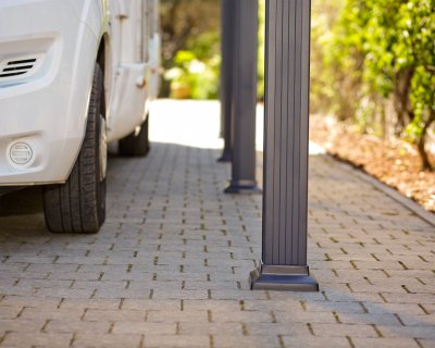 Carport i Metall För Husbil 3,59 X 5,07 m