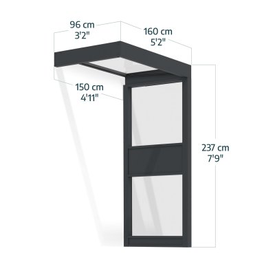 Entretak Sophia Klar 160 x 96 cm + Sidovägg