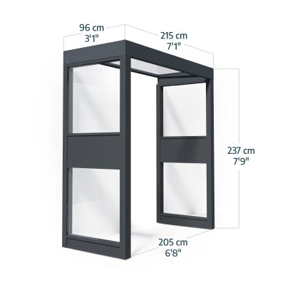 Entretak Sophia Klar 215 x 96 cm + Sidoväggar