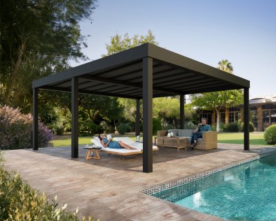 Canopia OSLO Carport i Metall Dubbel i Metall 6X6 m Svart