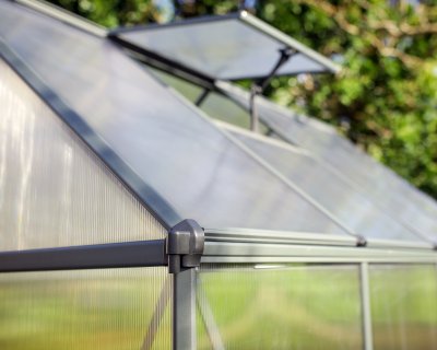 Växthus Mythos i Polykarbonat 4,6 m² MörkGrå - Canopia