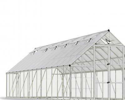 Växthus Balance i Polykarbonat 28,7 m² Silver - Canopia