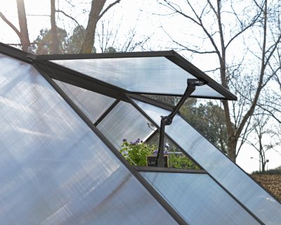 Växthus Balance i Polykarbonat 14,8 m² MörkGrå - Canopia