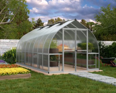 Växthus Bella i Polykarbonat 11,8 m² Silver - Canopia