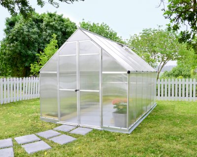 Växthus Essence i Polykarbonat 9 m² Silver - Canopia