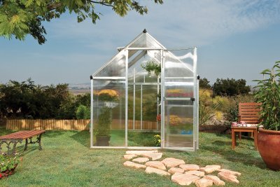 Växthus Mythos i Polykarbonat 4,6 m² Silver - Canopia