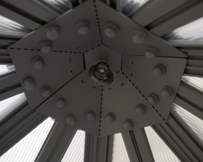 Växthus Oasis 8 Hexagon i Polykarbonat 4 m² MörkGrå - Canopia