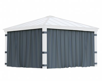 Canopia Sett med Gardiner for Dallas Gazebo 4,3x4,3