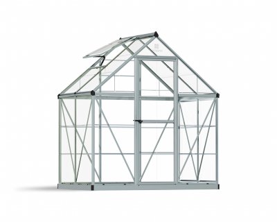 Växthus Harmony i Polykarbonat, Klart Som Glas 2,3 m² Silver - Canopia