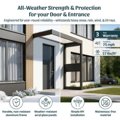 Entretak Sophia vit opal 215 x 96 cm + Sidoväggar