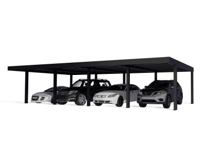 Canopia OSLO Carport i Metall Dubbel i Metall 6X12 m Svart